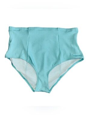torrid High-Waist Ribbed Bikini Bottom in Aqua